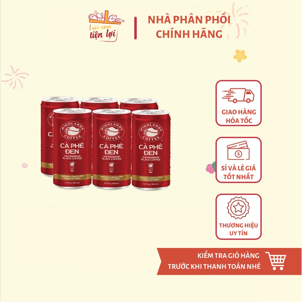 Cà Phê Đen Highlands Coffee 185ml/lon