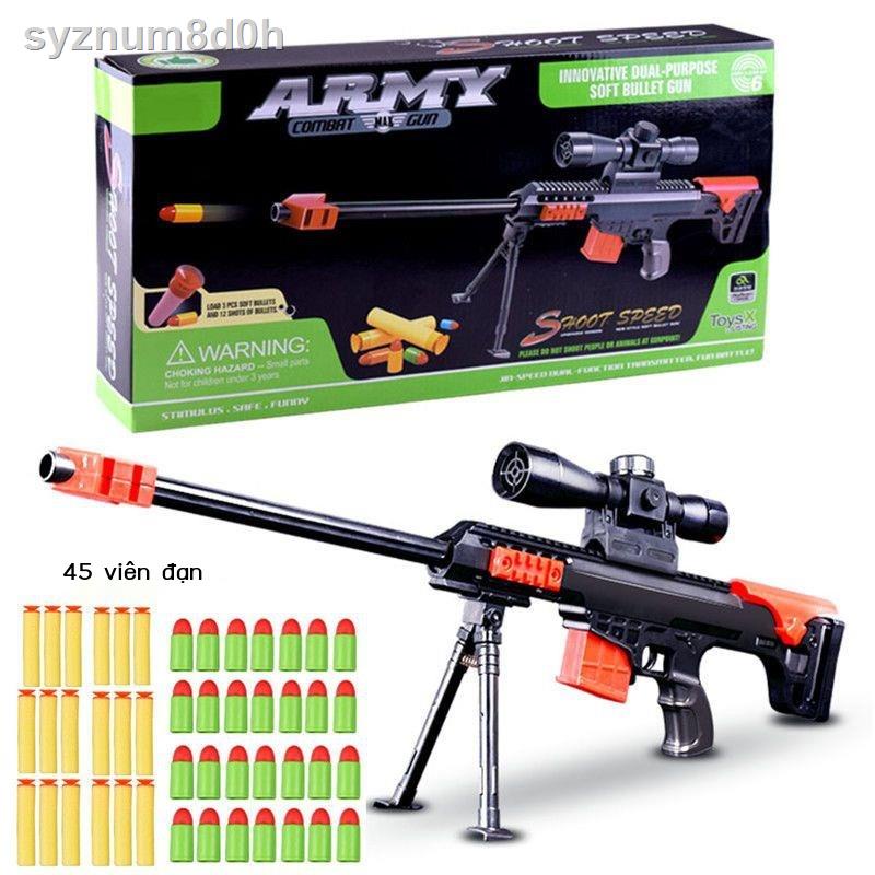 ( rẻ mà chất lượng)✔Barrett trẻ em vỏ súng mềm đạn súng phóng cốc hút khẩu súng lục cậu bé ăn gà thiết bị đào tạo mô hìn
