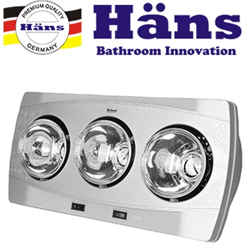 Đèn sưởi 3 bóng treo tường Hans – H3B - Bảo hành chính hãng