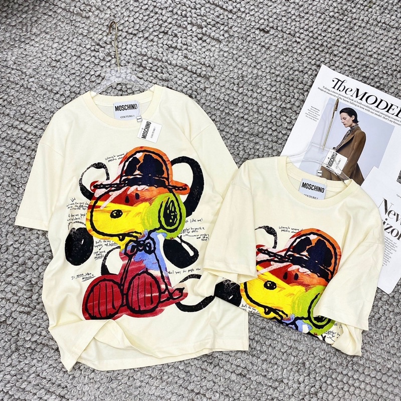 Áo phông hình chó Snoopy Moschi nồ hàng QCL1