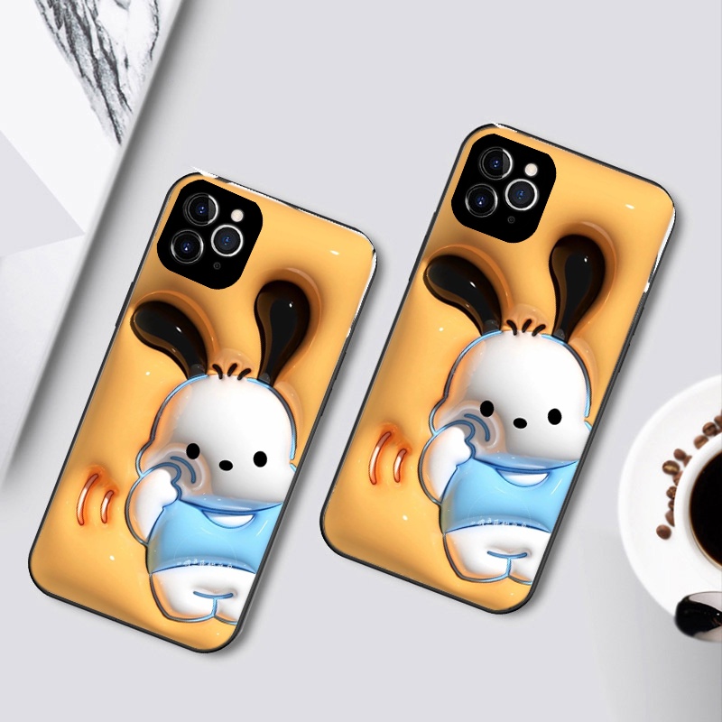 Ốp lưng iphone Ốp kính pochacco 3d bóng ip 7/7plus/8/8plus/x/xs/xs max/11/11 pro/11 promax 12 Pro Max 13 Pro Max k403