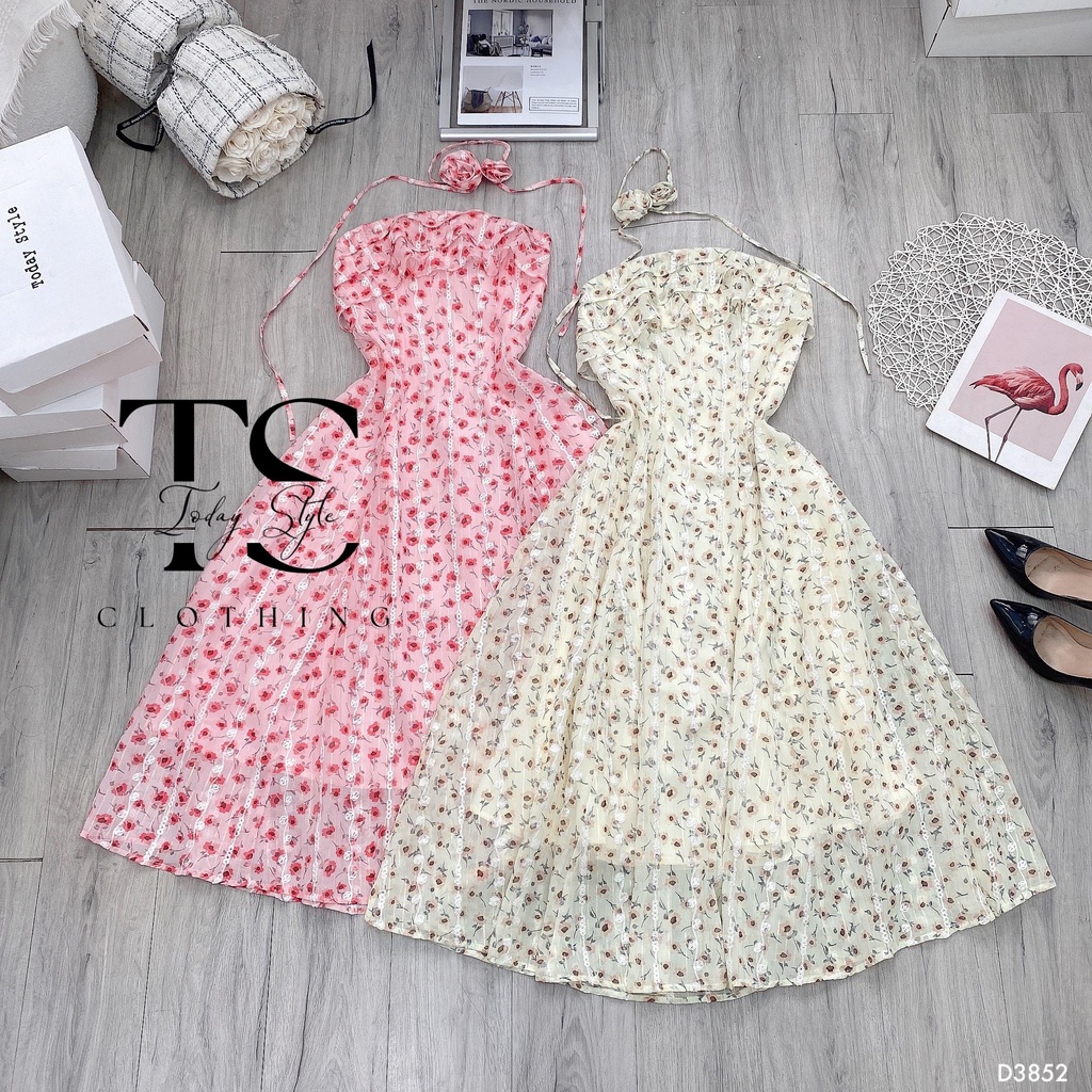 Đầm Maxi Hoa Cúp Ngực Đi Biển TODAY STYLE D3852 Sang Chảnh