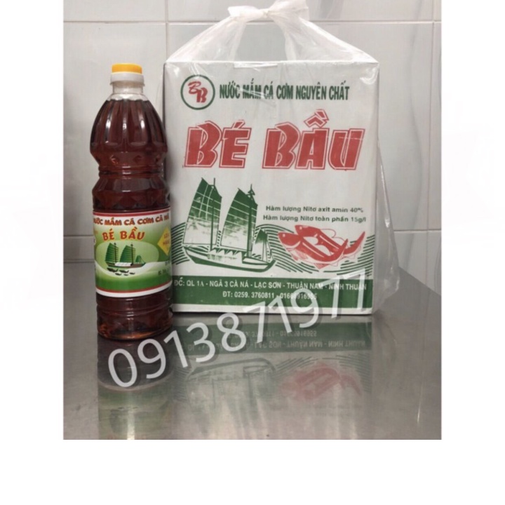 (NƯỚC MẮM NẤU BẾP) Thùng nước mắm Bé Bầu, loại hạng I, chai 1L