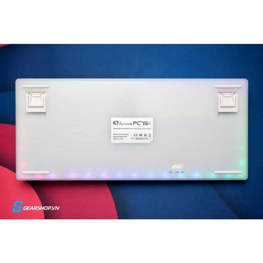 Kit Akko PC75B White | Hotswap - RGB - Led viền