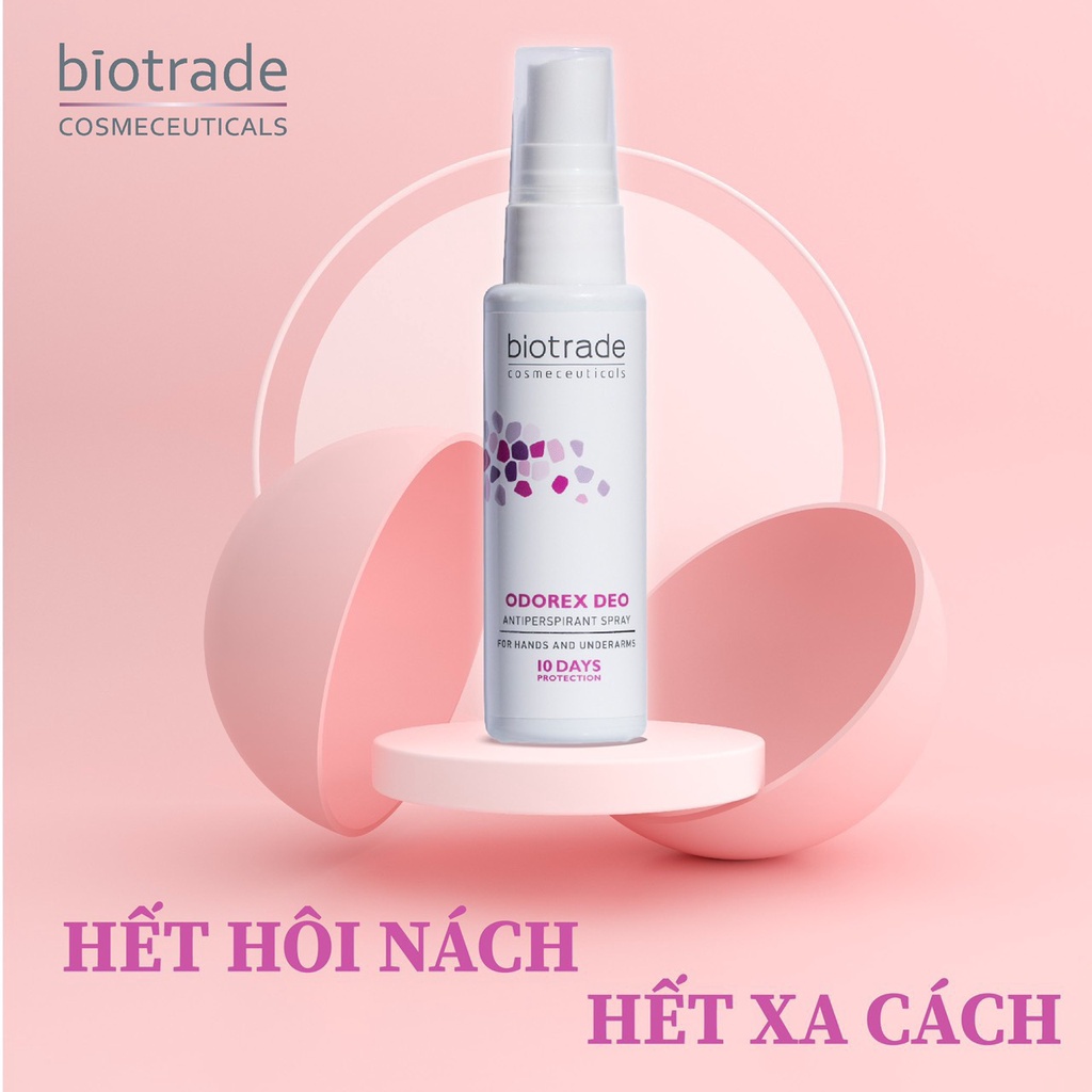 Xịt khử mùi Biotrade Odorex Deo Antiperspirant Spray cho nam nữ giảm mùi ngăn mồ hôi tay và nách