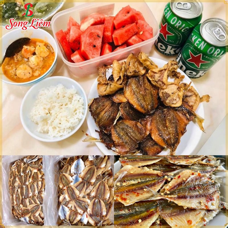 Khô Cá Chỉ Vàng, Cá chỉ vàng ướp tẩm gia vị, cá nhà làm tươi ngon thịt dày thơm cay vừa NPP Songliemshop