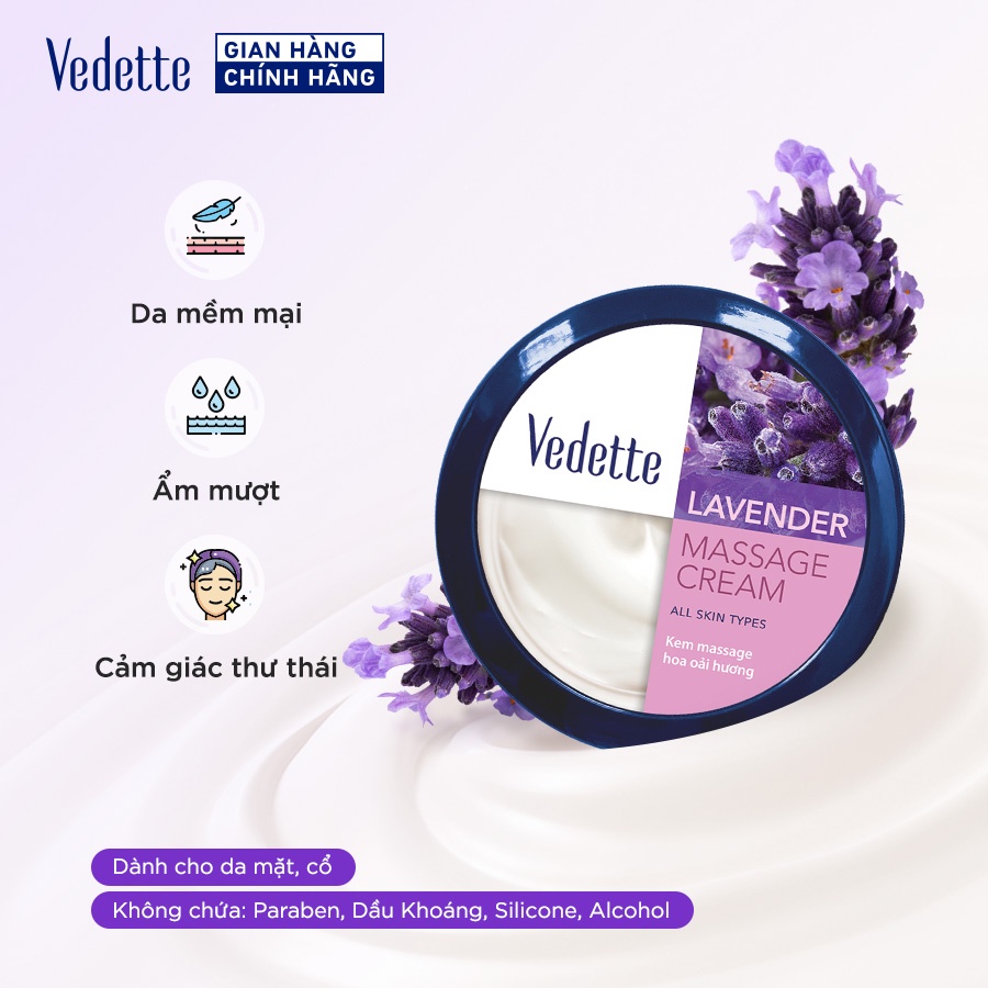 Kem massage Vedette Lavender 145ml (TPM291)