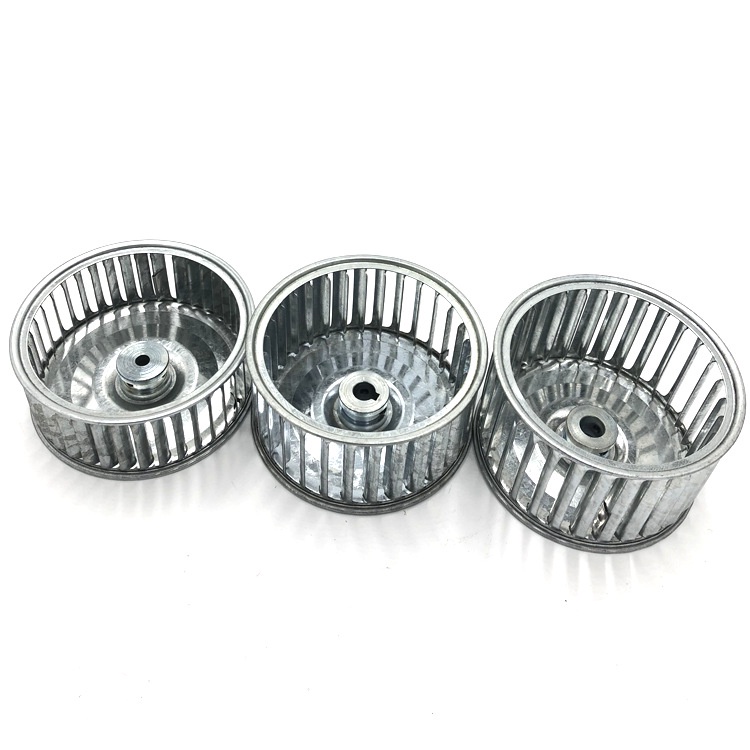 5-inch tấm mạ kẽm uốn bánh xe gió phụ kiện cánh quạt tản nhiệt bánh xe gió ly tâm 132mm * 76mm * φ11