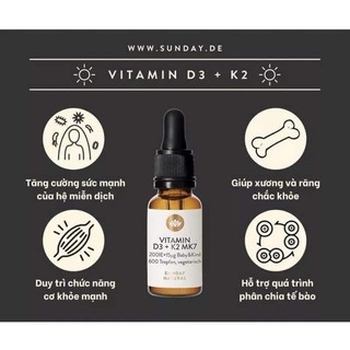 Vitamin D cho bé, Vitamin D3K2 MK7 Đức