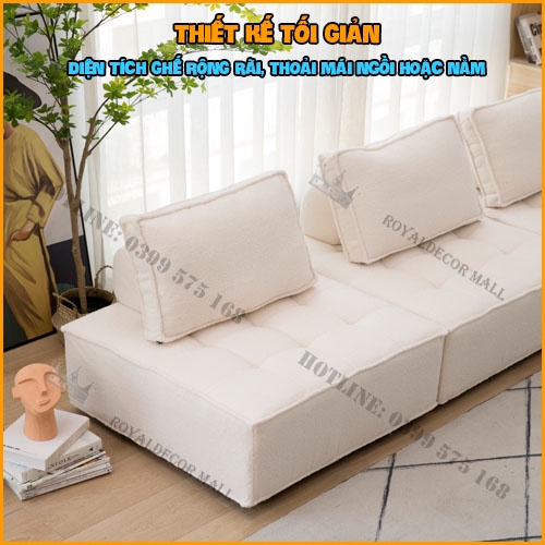 Ghế Sofa Tatami, Ghế Sofa Phong Cách Tối Giản, Bọc Vải Cashmere  - Nội Thất Phòng Khách | BigBuy360 - bigbuy360.vn