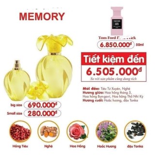 Nước hoa nữ me mo ri 10ml 100ml