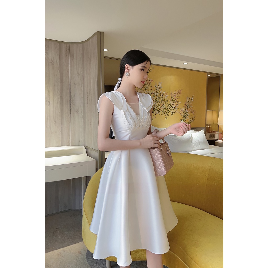 Váy dự tiệc tiệc tiểu thư đính đá siêu sang chảnh M9 | BigBuy360 - bigbuy360.vn