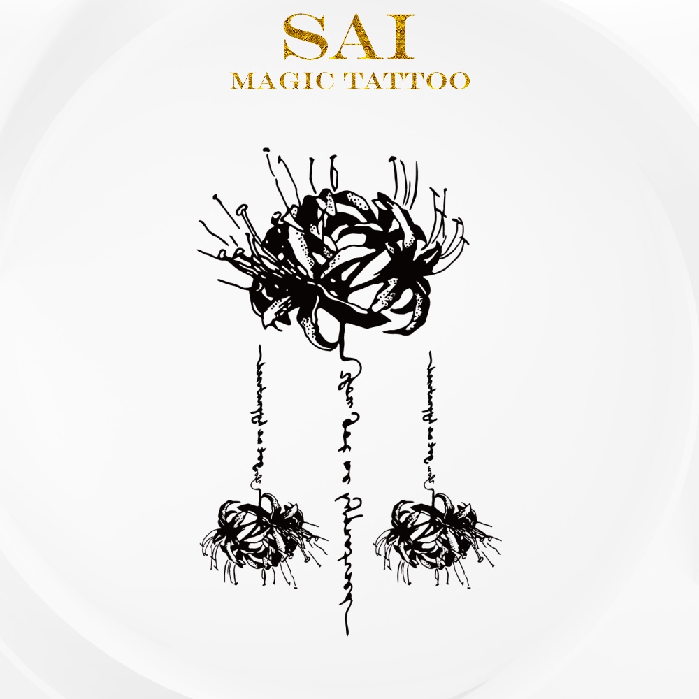 Miếng dán hình xăm tạm thời SAI MAGIC TATTOO 072 10CM×06CM chống thấm nước lâu trôi lên đến 2 tuần
