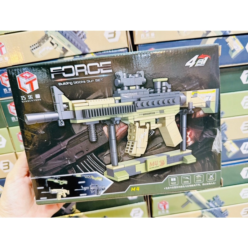 Đồ Chơi Lắp Ráp Mô Hình Súng Size Trung, Đồ Chơi Xếp Hình 3D Nonlego Mô Hình Súng