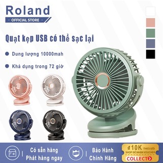Quạt mini | quạt kẹp bàn tích điện pin 10000 mah dung lượng lớn, pin khủng 2023