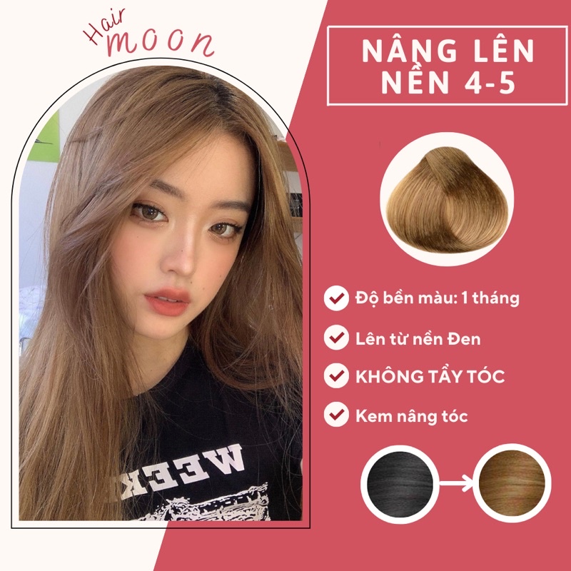 Thuốc nhuộm tóc NÂNG TONE | Tóc Đen Tự Nhiên | TẨY MẠNH | Tặng Oxy, vitaminE, bao tay, mũ trùm