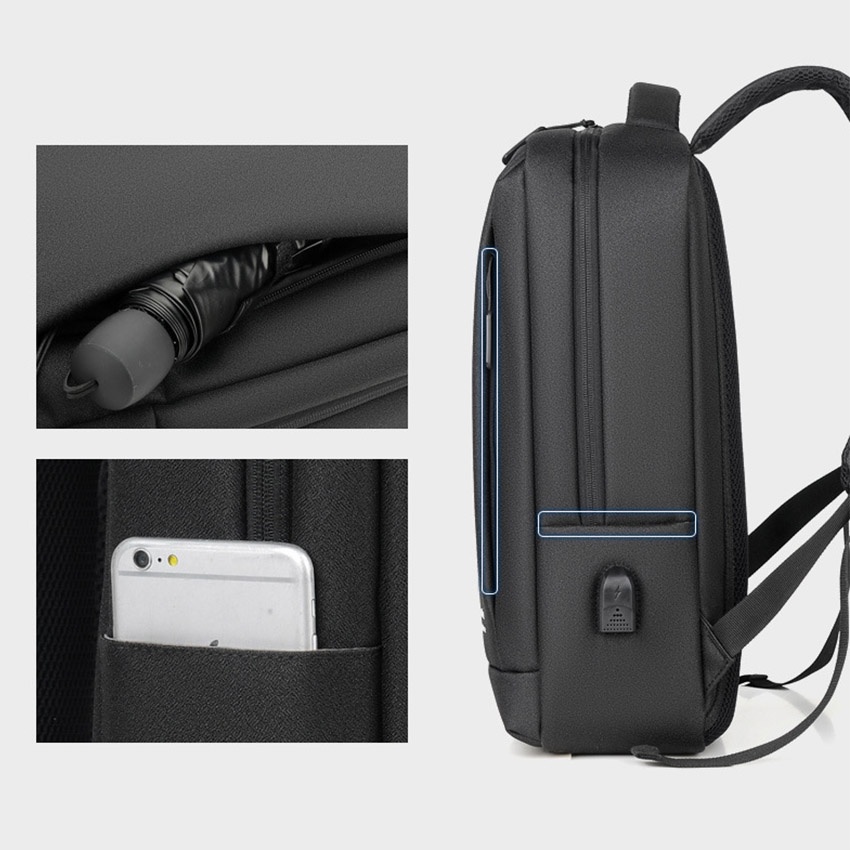 Balo laptop 15.6 inch B1072 NASI Store hàng cao cấp có cổng sạc tặng kèm dây sạc ba lô đựng laptop nam nữ thời trang