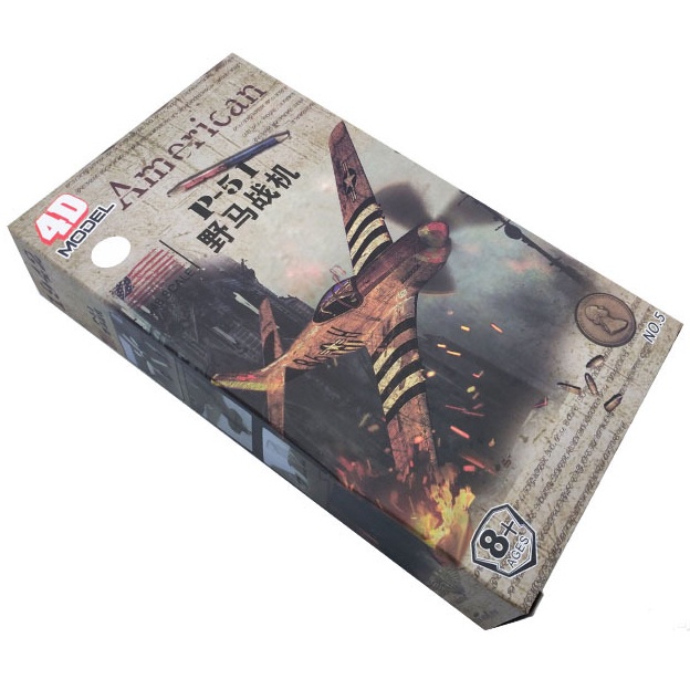 Mô hình lắp ghép 4D Máy Bay P51 tỉ lệ 1:48