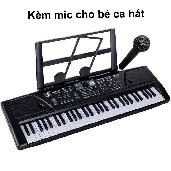 Đàn piano điện tử 61 phím Tặng kèm Mic đàn organ electronic keyboard cao cấp dành cho trẻ em người lớn mới bắt đầu VT160