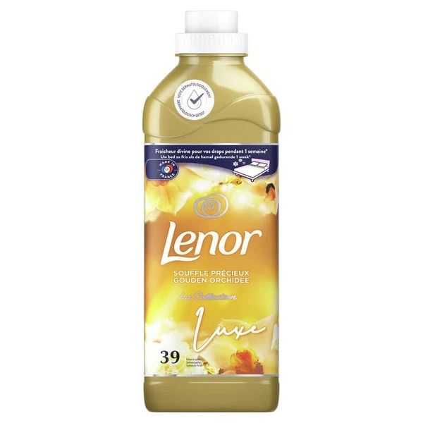 Nước xả vải Lenor hương hoa Lan Vàng - Luxe Gouden Orchidee - Xuất xứ Pháp - 897ml