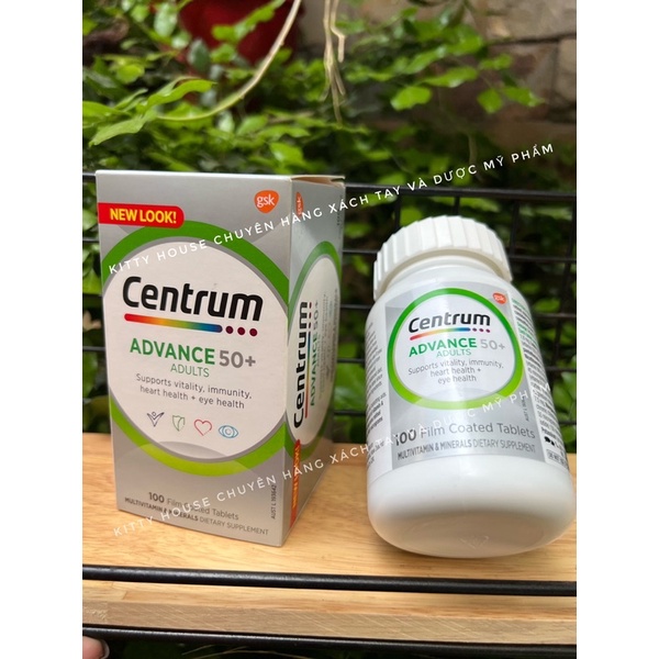 CENTRUM ADVANCE 50+ FOR ADULTS LỌ 100 VIÊN CHÍNH HÃNG
