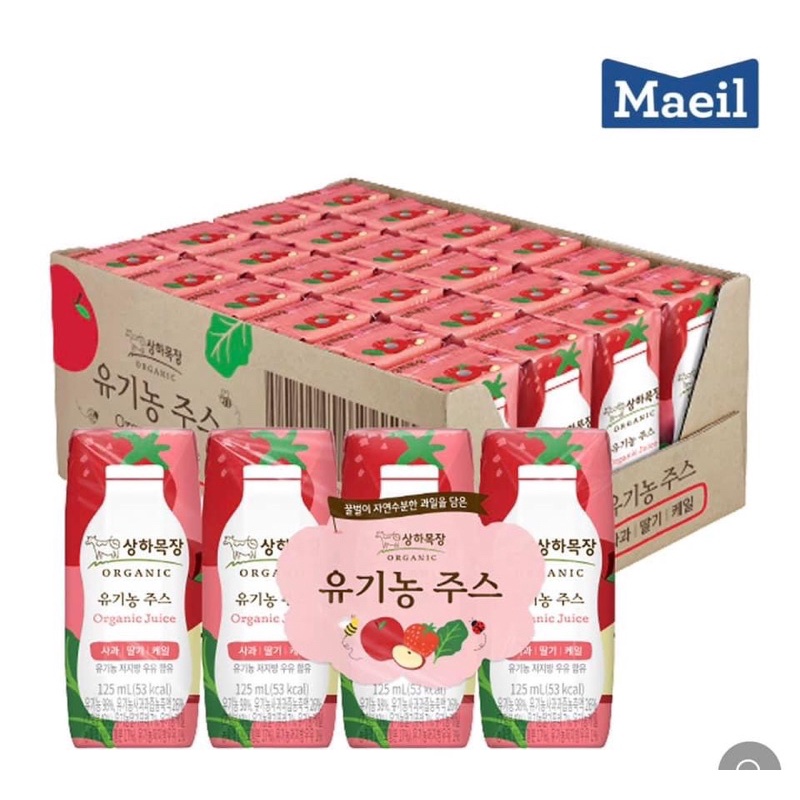 Nước trái cây hữu cơ Organic Maeil cho bé Hàn Quốc