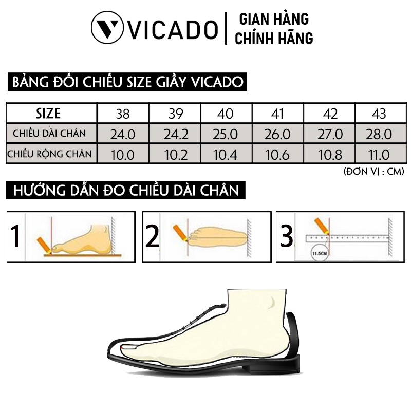 Giày công sở nam Oxford Vicado VC1021 màu nâu - Giày da nam cao cấp da bò thật 100%