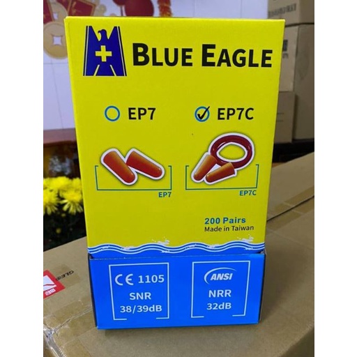 COMBO 10 Nút tai chống ồn, nút giảm ồn Blue Eagle EP7C