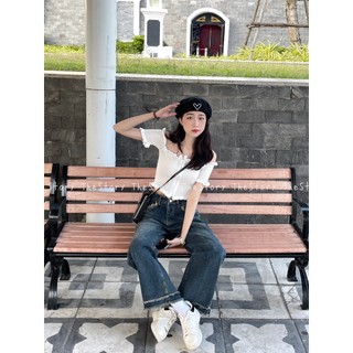 Áo trễ vai zip [STORY] A2989 (ảnh thật)