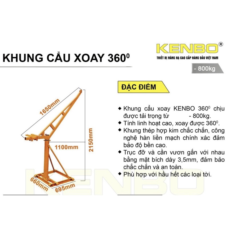 khung cẩu xoay HM800