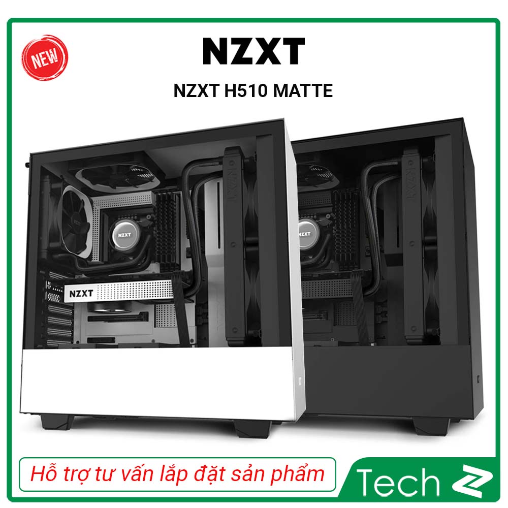 Vỏ Case NZXT H510 MATTE (Mid Tower/Màu Đen/Mầu Trắng)