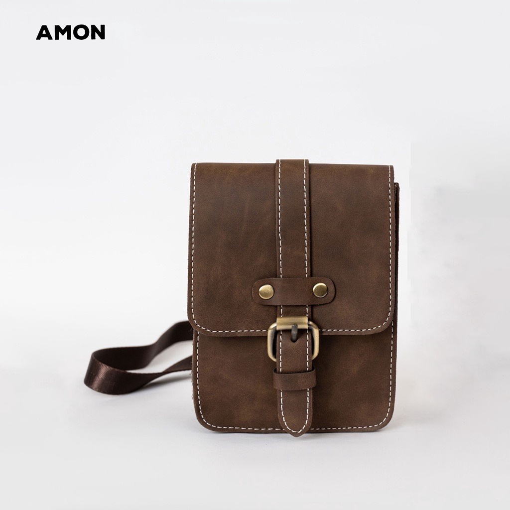 Túi Đeo Chéo Nam Nữ Unisex AMON LAKID Chất da PU Cao Cấp