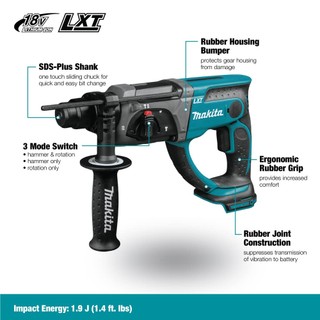Thân máy khoan bê tông sds pin 18v makita dhr202z - chính hãng