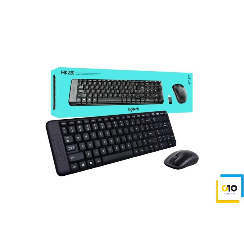 Bộ bàn phím chuột không dây Logitech MK220 USB-Wireless