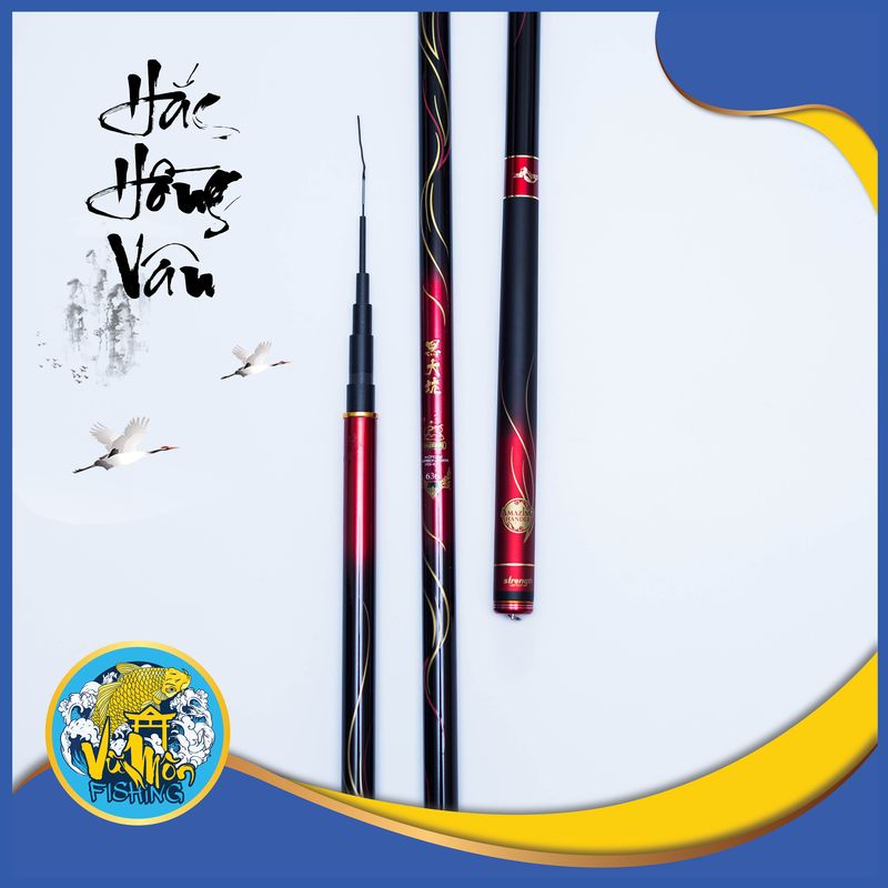 Cần Câu Tay Câu Đài Carbon Chất Lượng Cao Giá Tốt HẮC HỒNG VÂN 5h - Vũ Môn Fishing