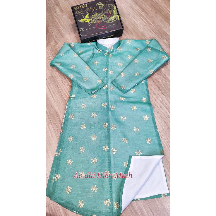 Áo dài ngũ thân vải sa hàn sang trọng