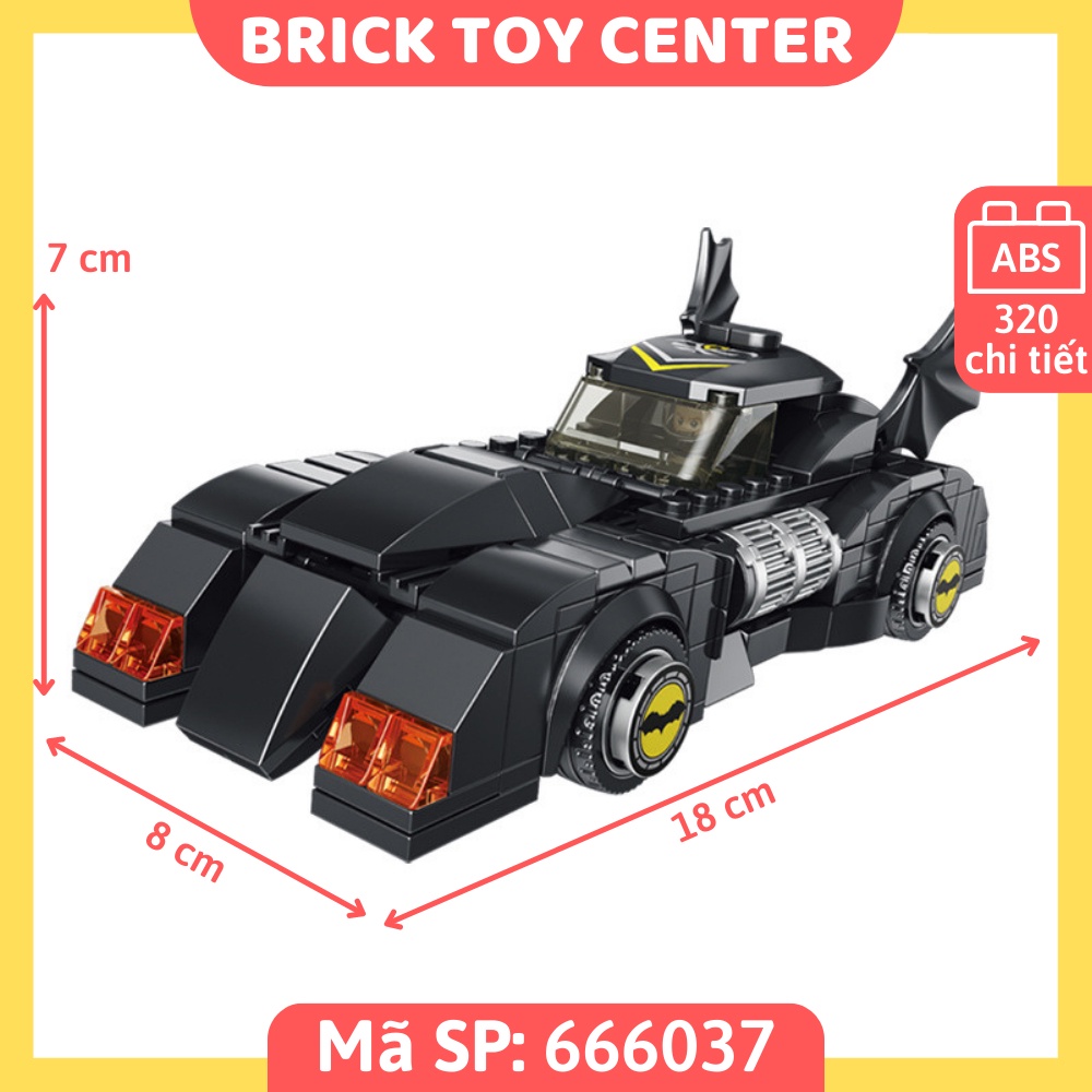 Đồ chơi mô hình lắp ráp siêu xe của siêu anh hùng Người dơi Batman Batmobile 320+ chi tiết