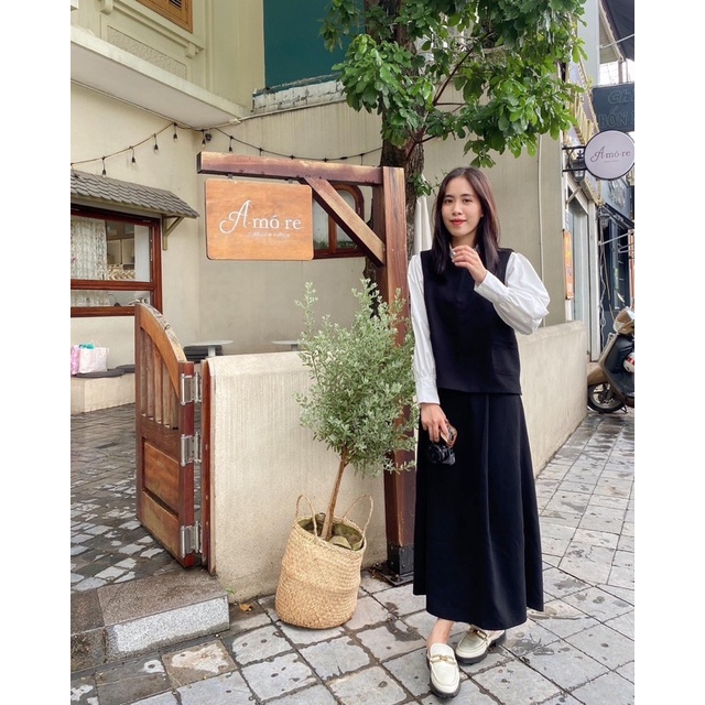 Chân váy dài xếp ly - Elle Long Skirt