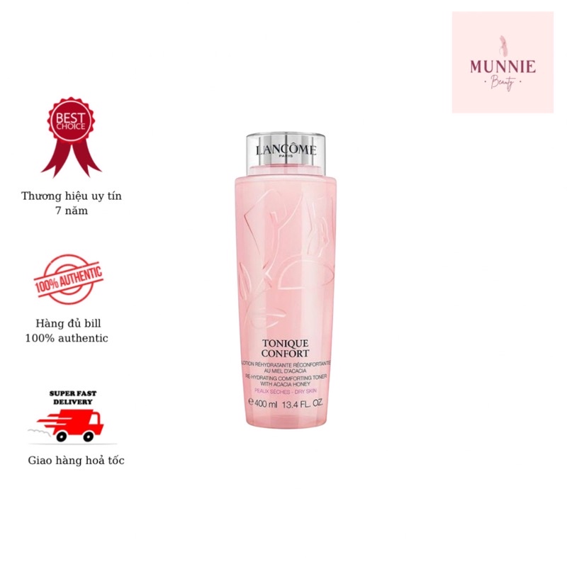 Nước hoa hồng Toner cấp ẩm Lan.come Tonique Confort [đủ size]