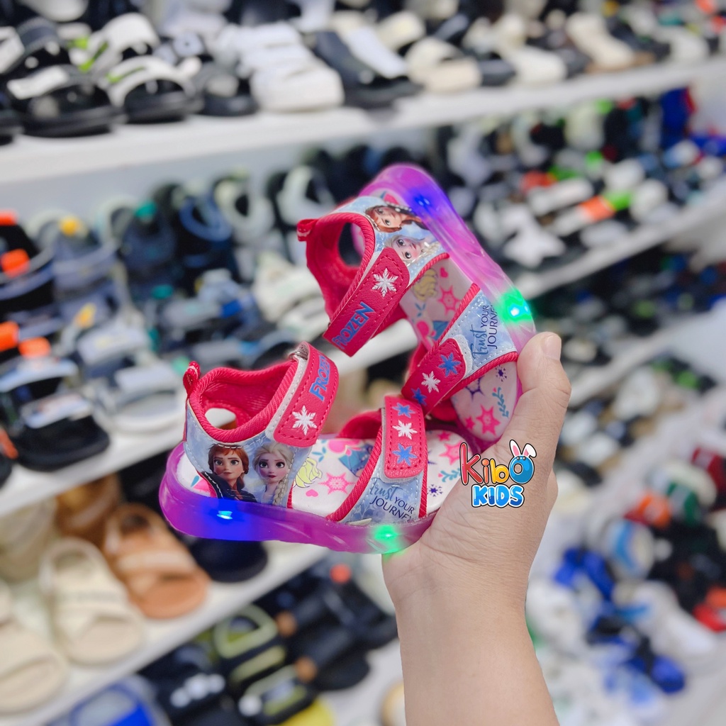 (CÓ ĐÈN) Sandal quai ngang siêu mềm êm chân có chống trơn cho bé SA2337