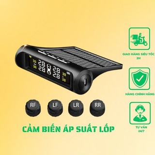 Cảm biến áp suất lốp ô tô,cảm biến áp suất lốp có màn hình led hiển thị thông tin đo chính xác áp suất lốp,pin mặt trời