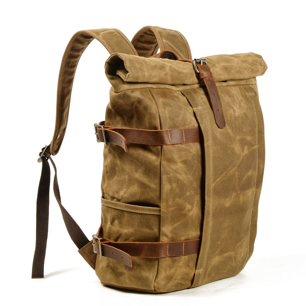 Balo canvas vải bố nam chống nước Hutaleather Goblin thời trang phong cách theo năm tháng HB6