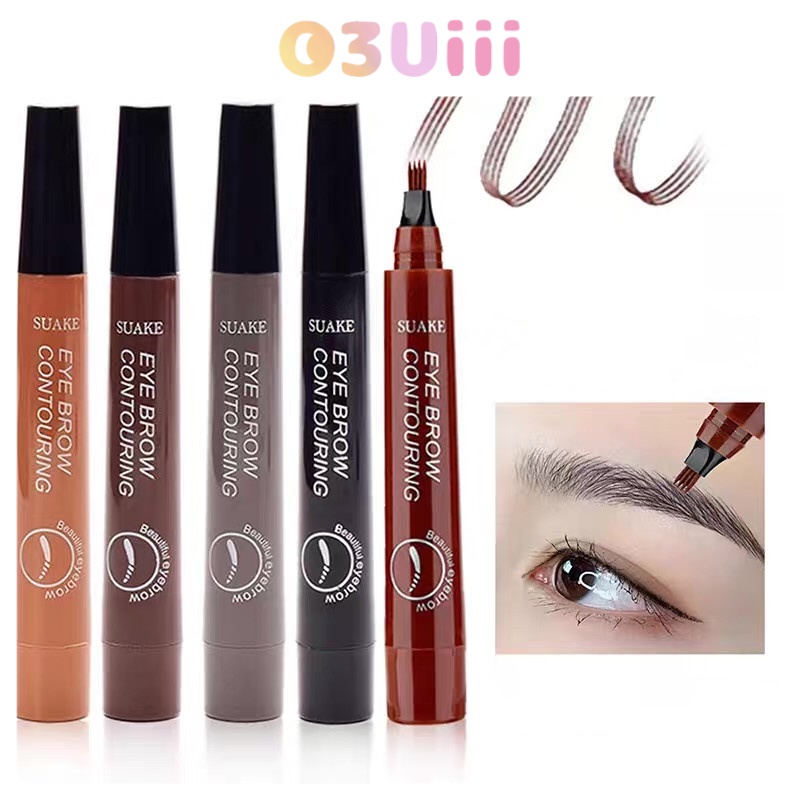 Bút Kẻ Lông Mày Dạng Lỏng Thiết Kế 4 Đầu Chống Thấm Nước Lâu Trôi Sxy264