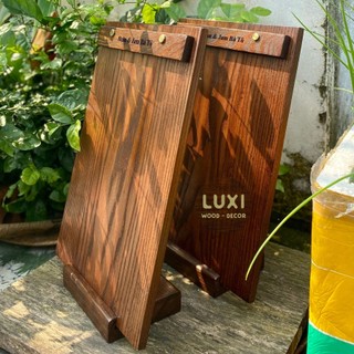 Bảng gỗ kẹp menu a4 dành cho nhà hàng, quán cofee – luxi decor