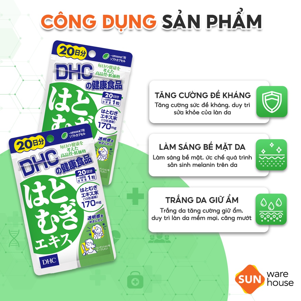 Viên Uống Sáng Da DHC Adlay Extract Khôi Phục Sức Sống Cho Làn Da | BigBuy360 - bigbuy360.vn