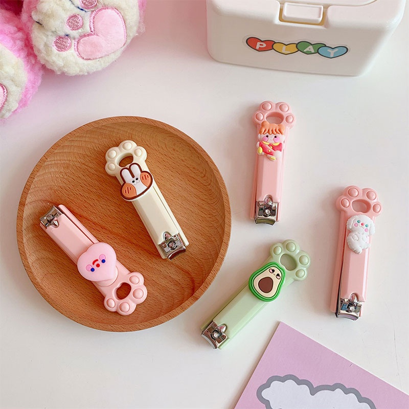 Dụng cụ cắt móng tay bằng thép không gỉ kèm đồ dũa tiện dụng Hình ảnh phim hoạt hình dễ thương