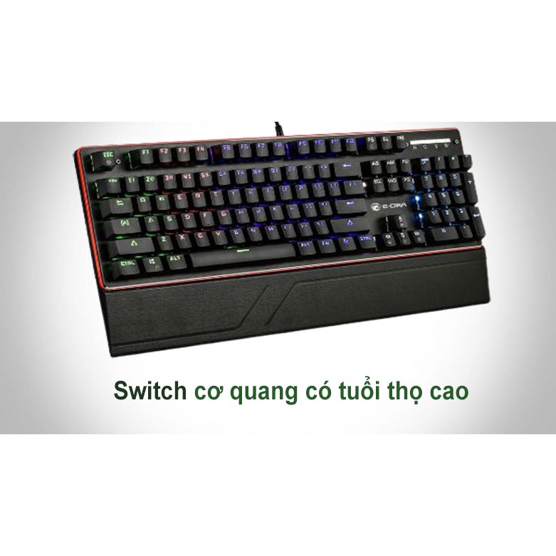 Bàn Phím Cơ Quang Học E Dra EK300 Blue Swich Màu Đen Hàng Chính Hãng Bảo Hành 12 Tháng - Hoàng long Computer