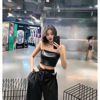 Áo 2 dây croptop chất da mịn tôn dáng sexy