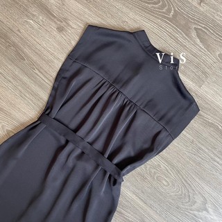 Đâm midi lụa nữ form suông