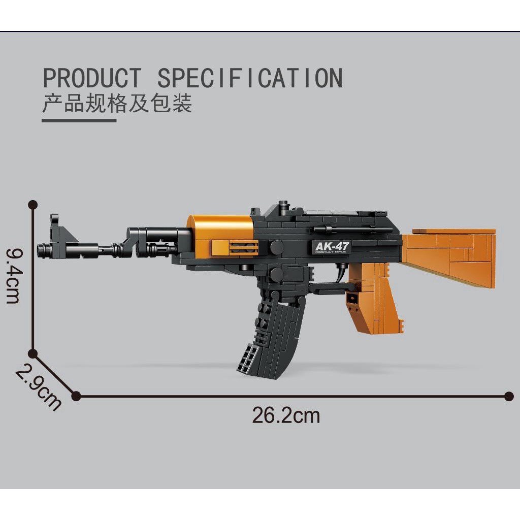 Lego lắp ghép mô hình súng Ak-47